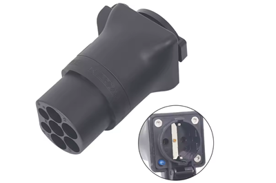 Type2 til Schuko Adapter (Sort) - Billede 3